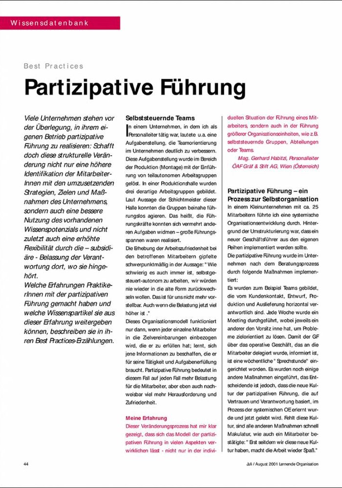 Partizipative Führung
