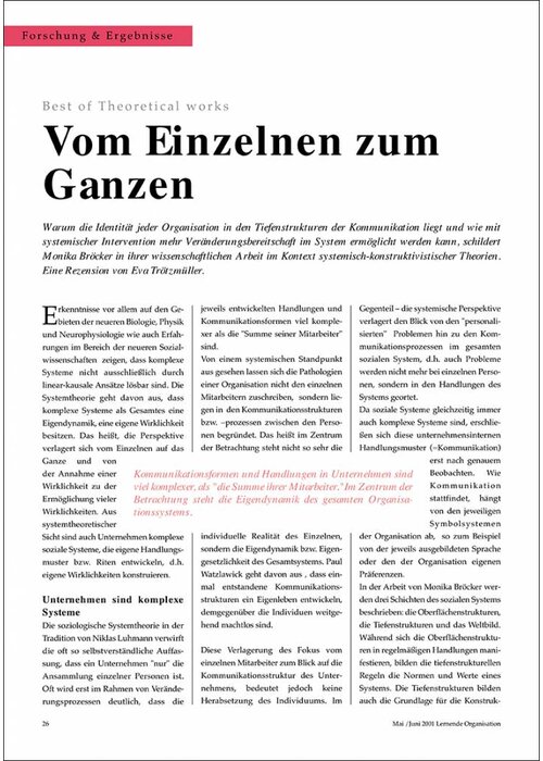 Vom Einzelnen zum Ganzen