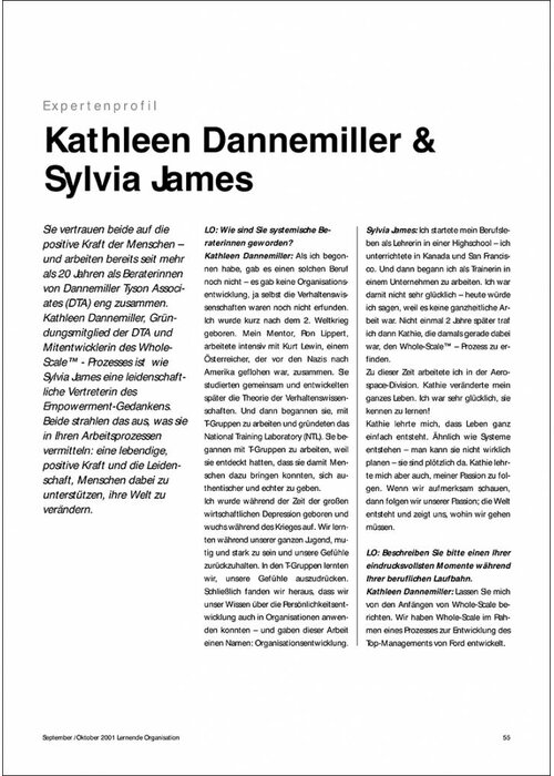 Expertenprofil: Kathleen Dannemiller & Sylvia James