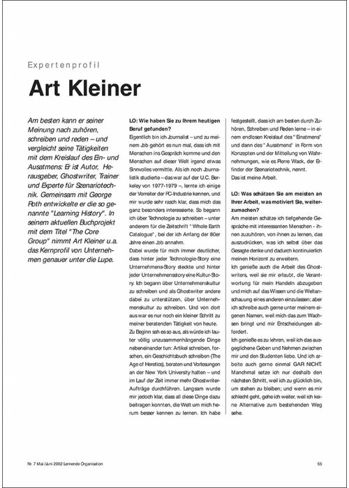 Expertenprofil: Art Kleiner