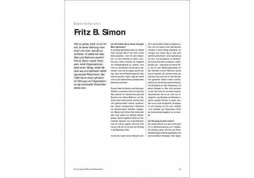Expertenprofil: Fritz B. Simon