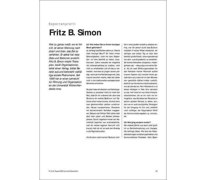 Expertenprofil: Fritz B. Simon