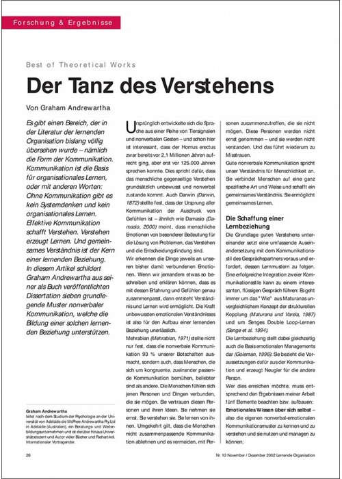 Der Tanz des Verstehens