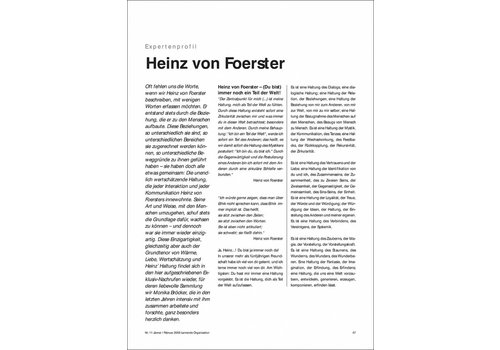 Expertenprofil: Heinz von Foerster
