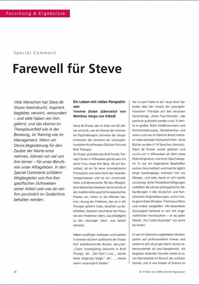 Farewell für Steve