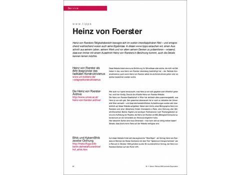 www.tipps: Heinz von Foerster