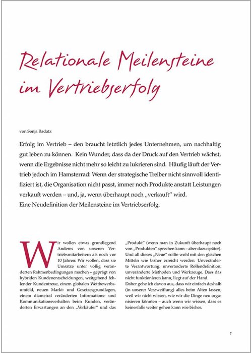 Relationale Meilensteine im Vertriebserfolg