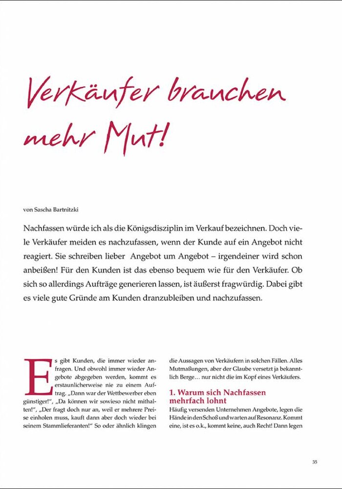 Verkäufer brauchen mehr Mut!