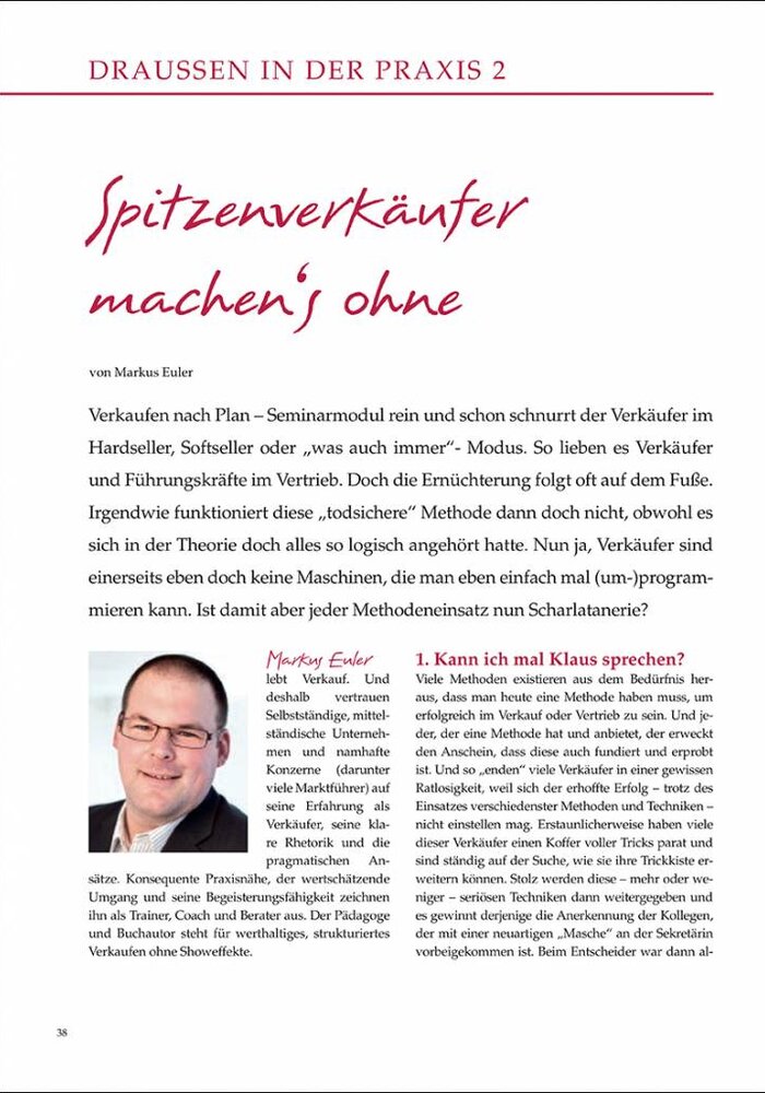 Spitzenverkäufer machen‘s ohne