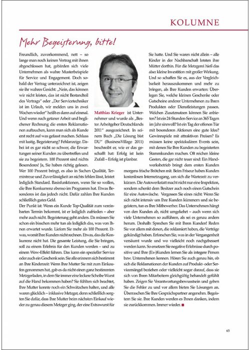 Mehr Begeisterung, bitte!