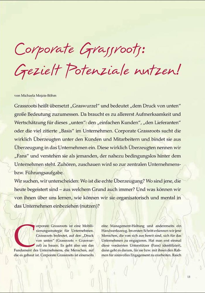 Corporate Grassroots: Gezielt Potenziale nutzen!