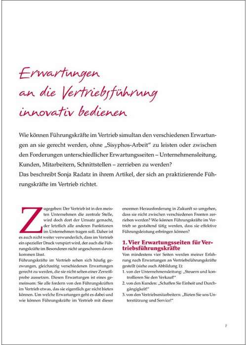 Erwartungen an die Vertriebsführung innovativ bedienen