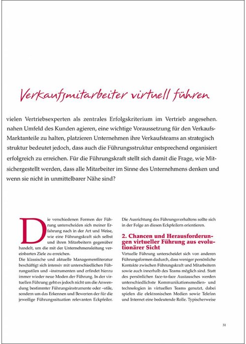 Verkaufsmitarbeiter virtuell führen