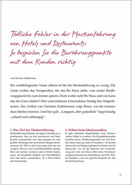 Tödliche Fehler in der Markenführung von Hotels und Restaurants