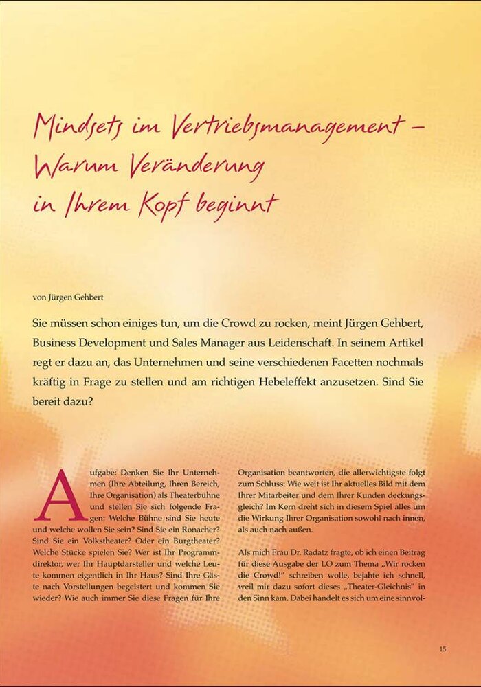 Mindsets im Vertriebsmanagement – Warum Veränderung in Ihrem Kopf beginnt