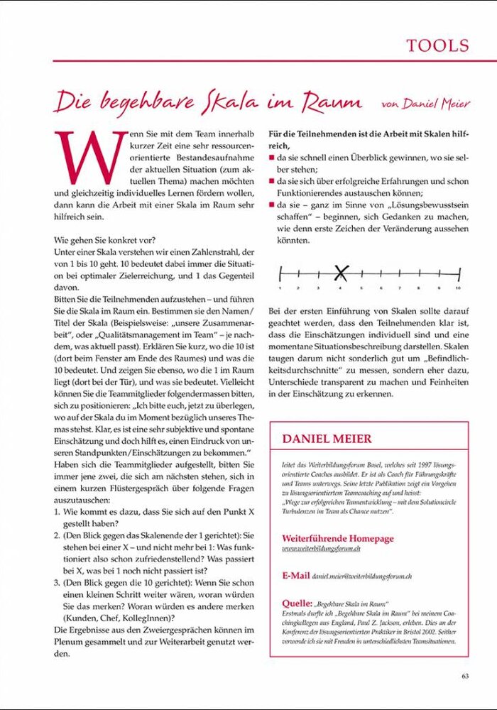 Die begehbare Skala im Raum