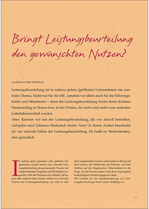 Bringt Leistungsbeurteilung den gewünschten Nutzen?