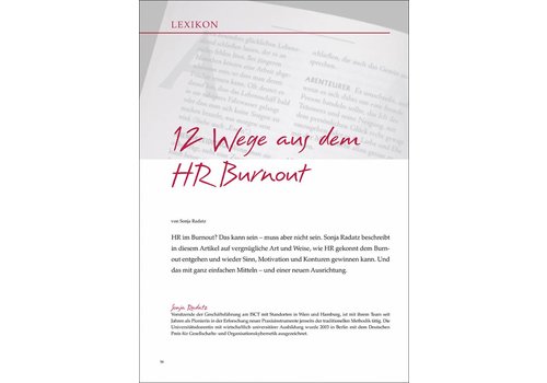 12 Wege aus dem HR Burnout