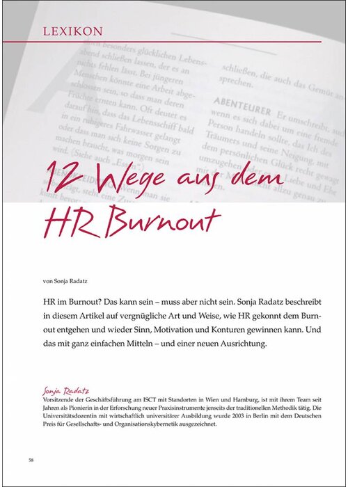 12 Wege aus dem HR Burnout