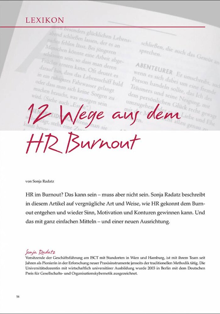 12 Wege aus dem HR Burnout