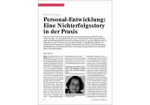 Personal - Entwicklung: Eine Nichterfolgsstory in der Praxis von Sonja Radatz