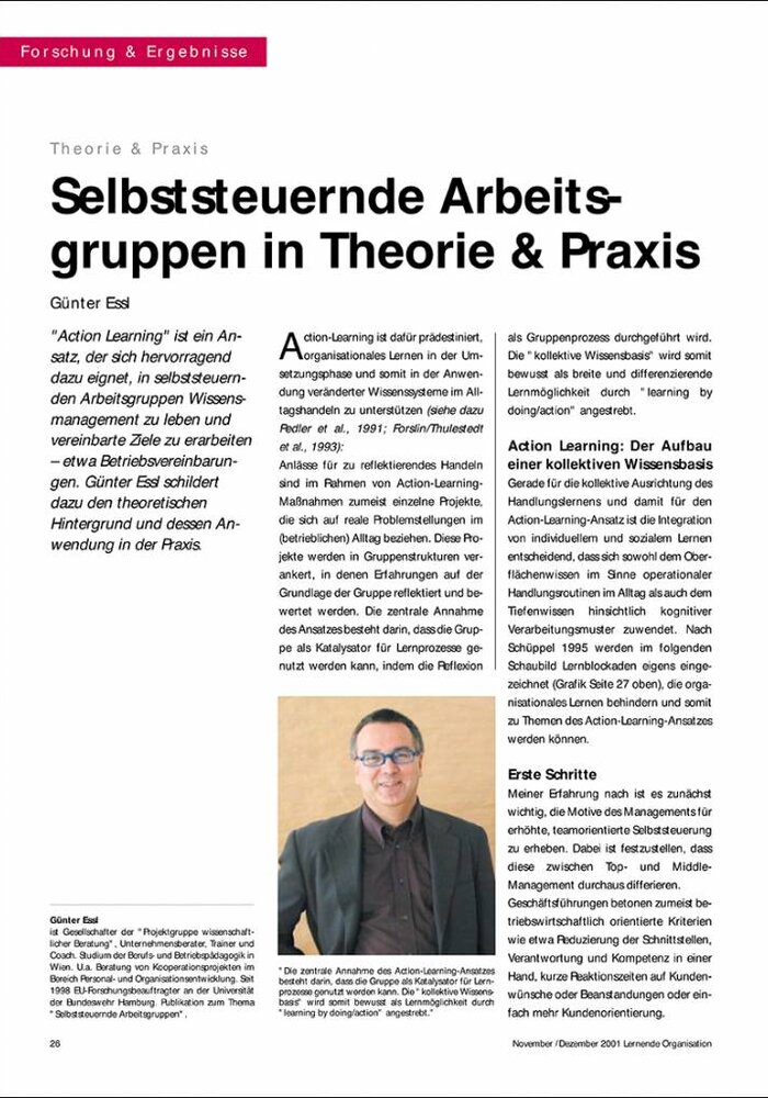 Selbststeuernde Arbeitsgruppen in Theorie & Praxis