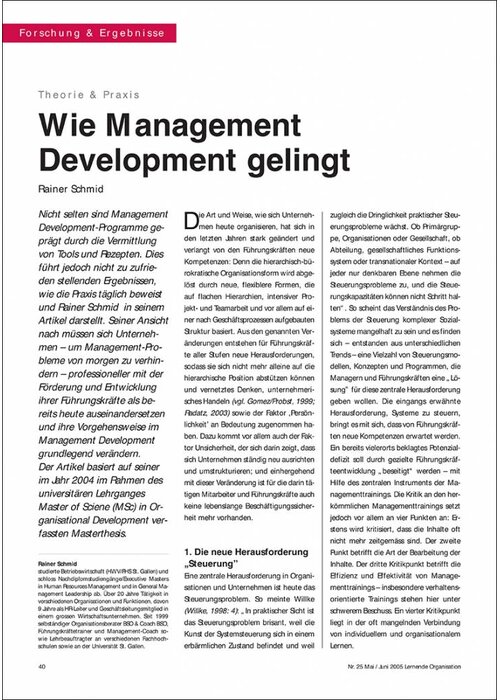 Wie Management Development gelingt