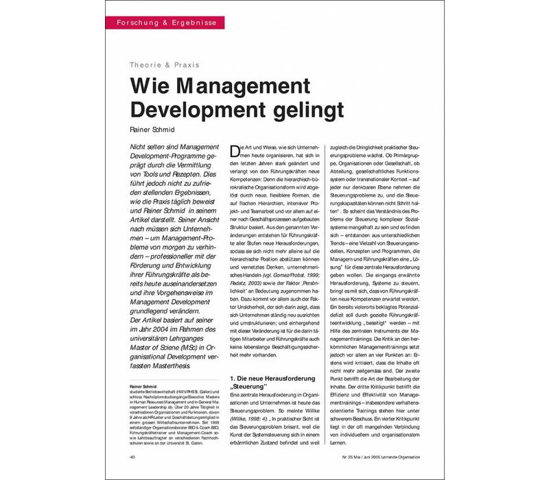 Wie Management Development gelingt