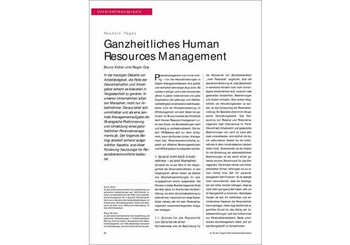 Ganzheitliches Human Resources Management