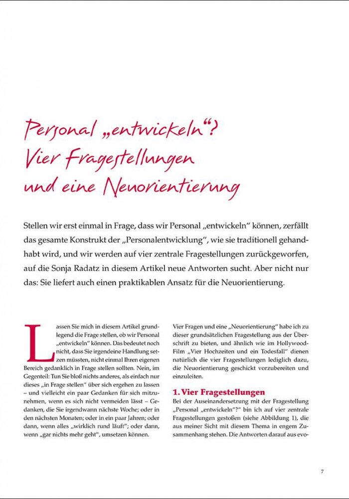 Personal „entwickeln“? Vier Fragestellungen und eine Neuorientierung
