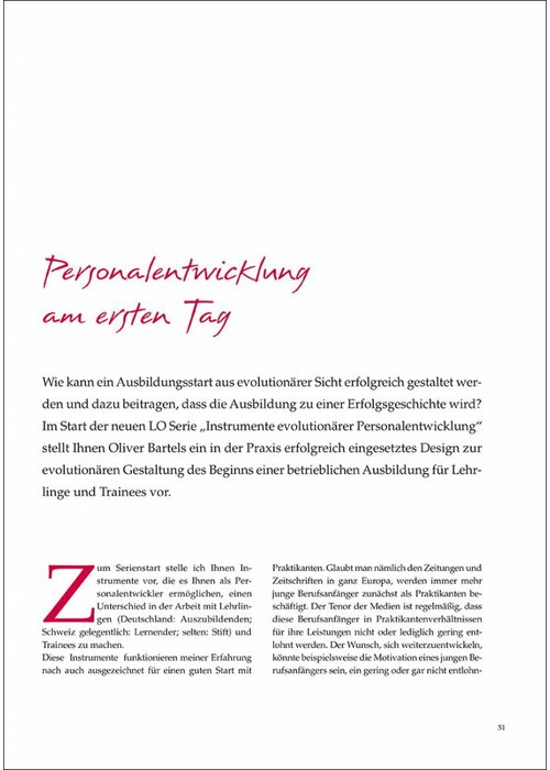 Personalentwicklung am ersten Tag