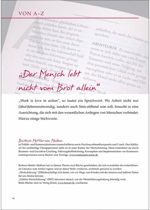 „Der Mensch lebt nicht vom Brot allein“