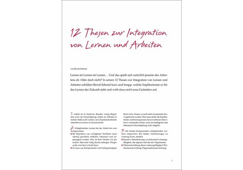 12 Thesen zur Integration von Lernen und Arbeiten