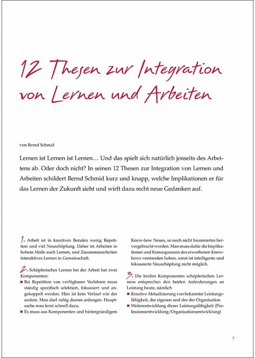 12 Thesen zur Integration von Lernen und Arbeiten