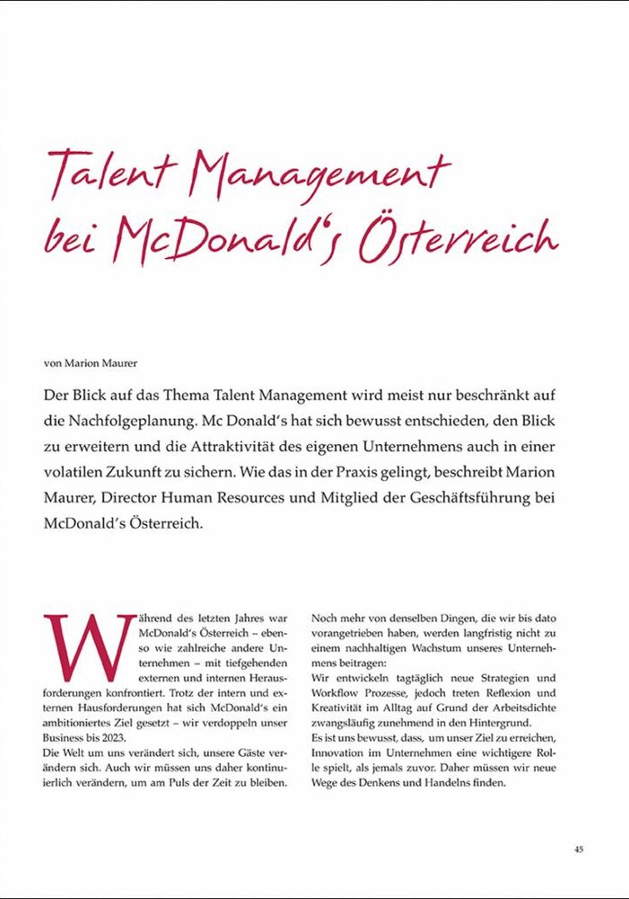 Talent Management bei McDonald ‘s Österreich