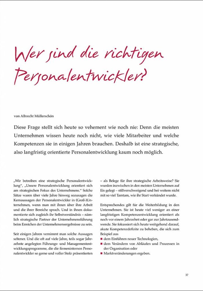 Wer sind die richtigen Personalentwickler?