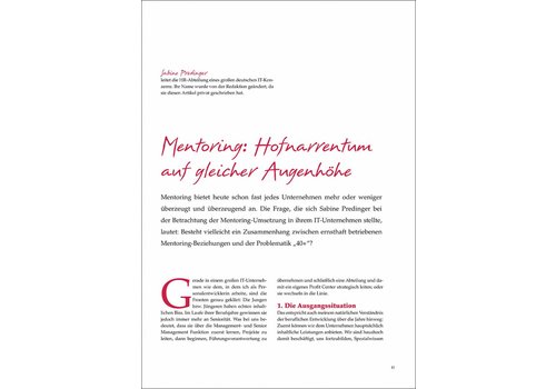 Mentoring: Hofnarrentum auf gleicher Augenhöhe