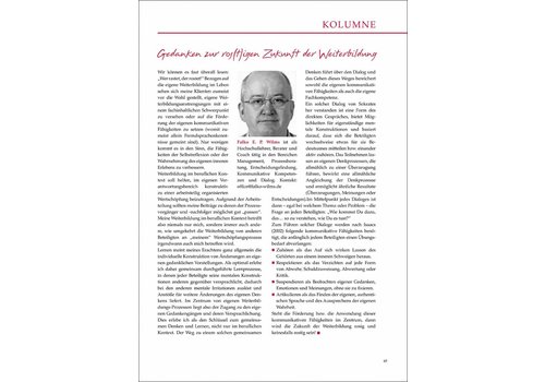 Gedanken zur ros(t)igen Zukunft der Weiterbildung Gedanken zur ros(t)igen Zukunft der Weiterbildung