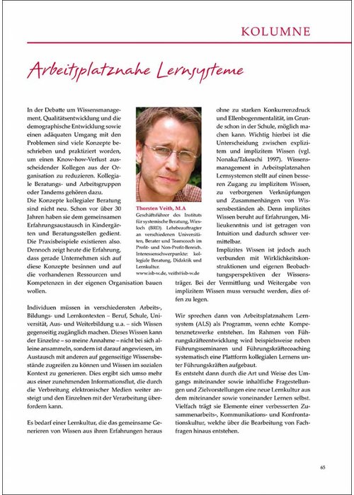 Arbeitsplatznahe Lernsysteme