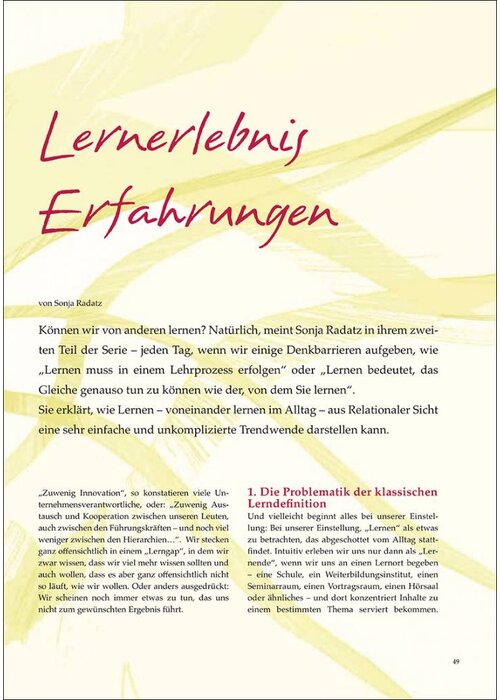 Lernerlebnis Erfahrungen