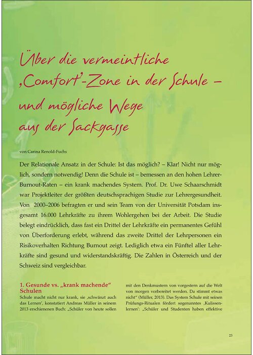 Über die vermeintliche Comfort-Zone in der Schule