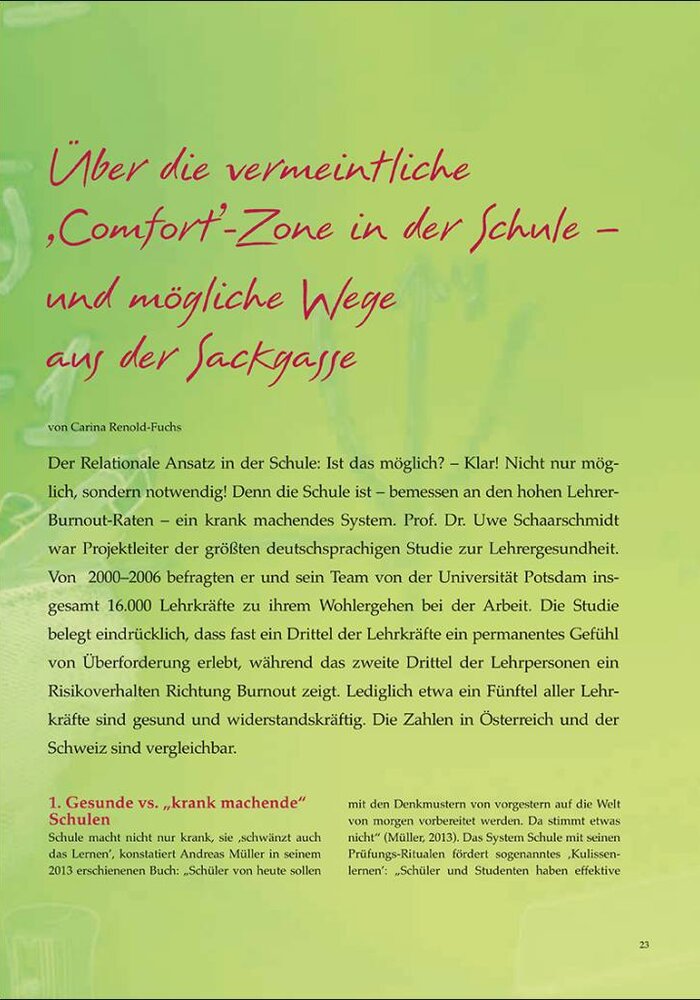 Über die vermeintliche Comfort-Zone in der Schule