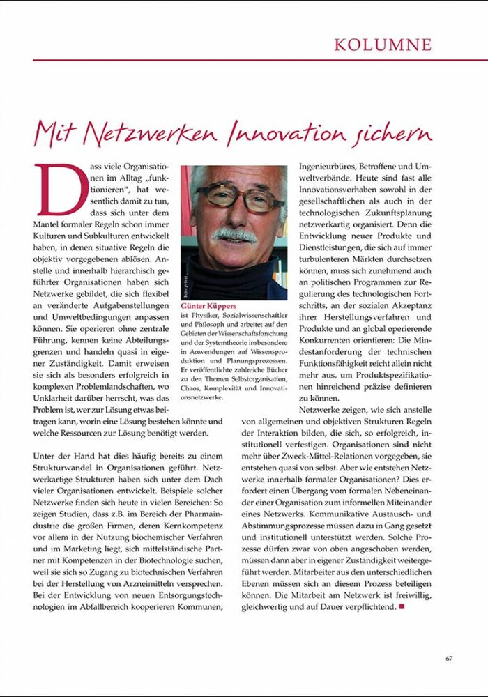 Mit Netzwerken Innovation sichern