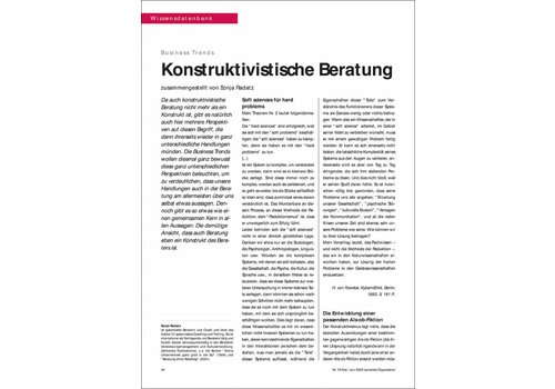 Konstruktivistische Beratung