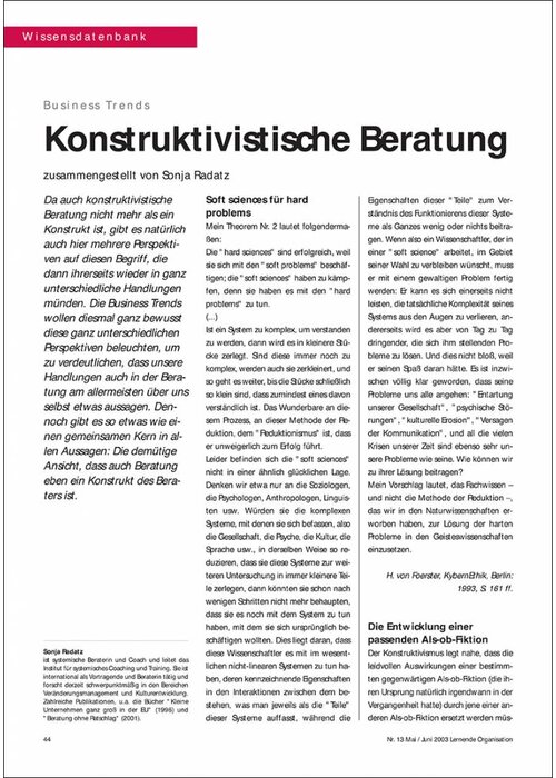Konstruktivistische Beratung
