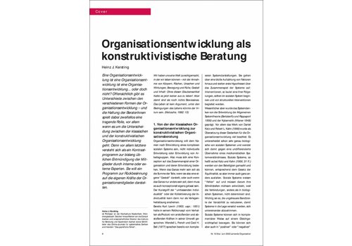 Organisationsentwicklung als konstruktivistische Beratung