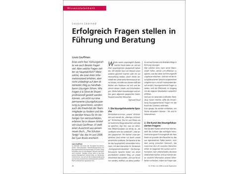 Erfolgreich Fragen stellen in Führung und Beratung