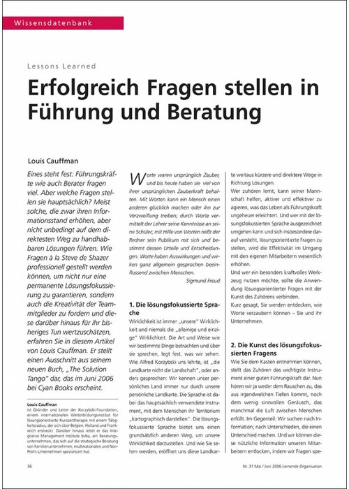 Erfolgreich Fragen stellen in Führung und Beratung