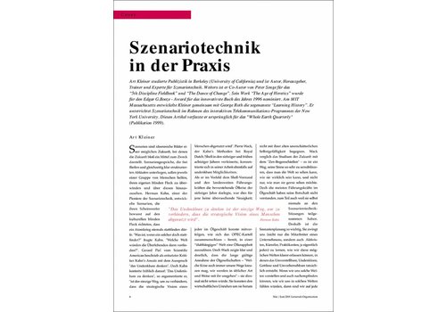 Szenariotechnik in der Praxis