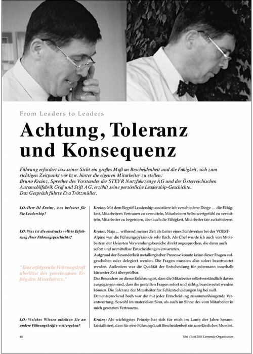 Achtung, Toleranz und Konsequenz